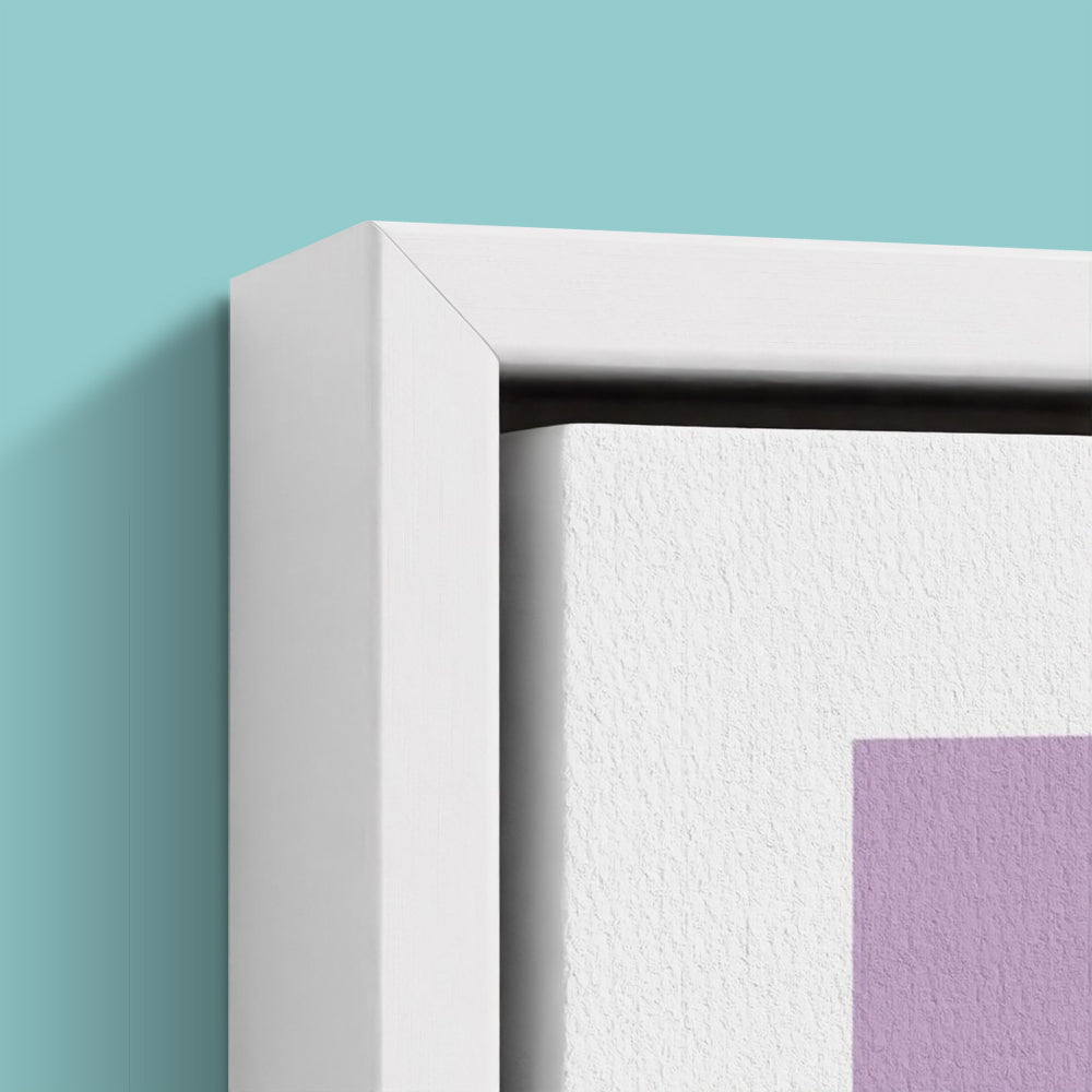 Pop Century Flower Framed Canvas - White