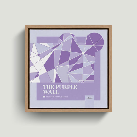 The Purple Wall Framed Canvas - Natural