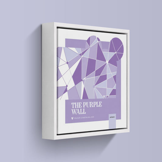 The Purple Wall Framed Canvas - White