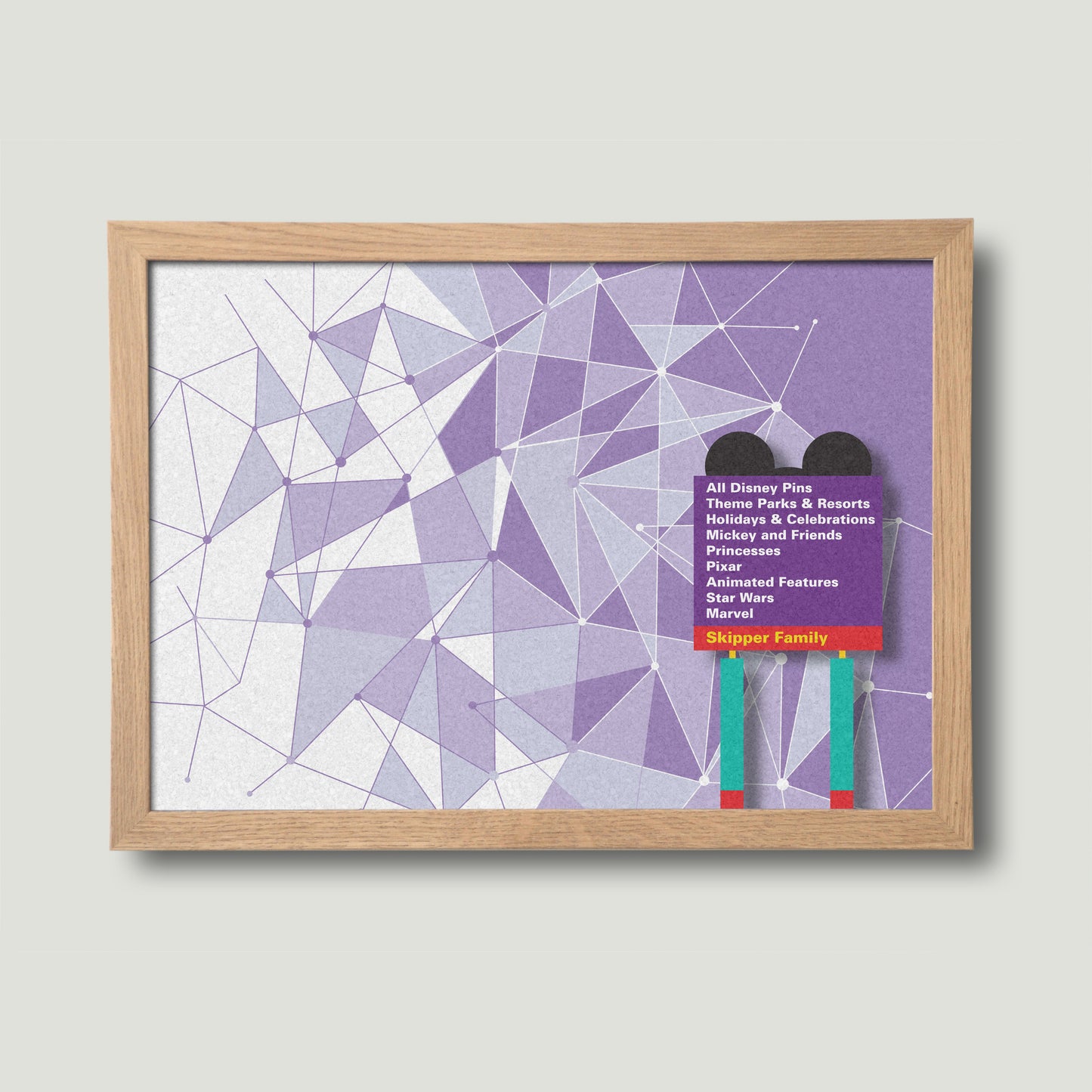 The Purple Wall - Personalised Pin Board