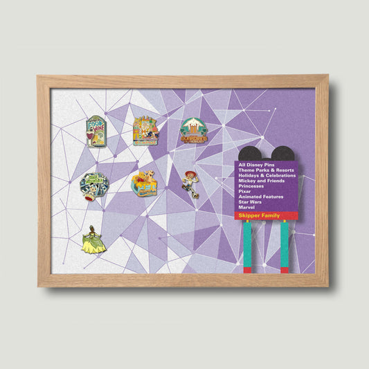 The Purple Wall - Personalised Pin Board