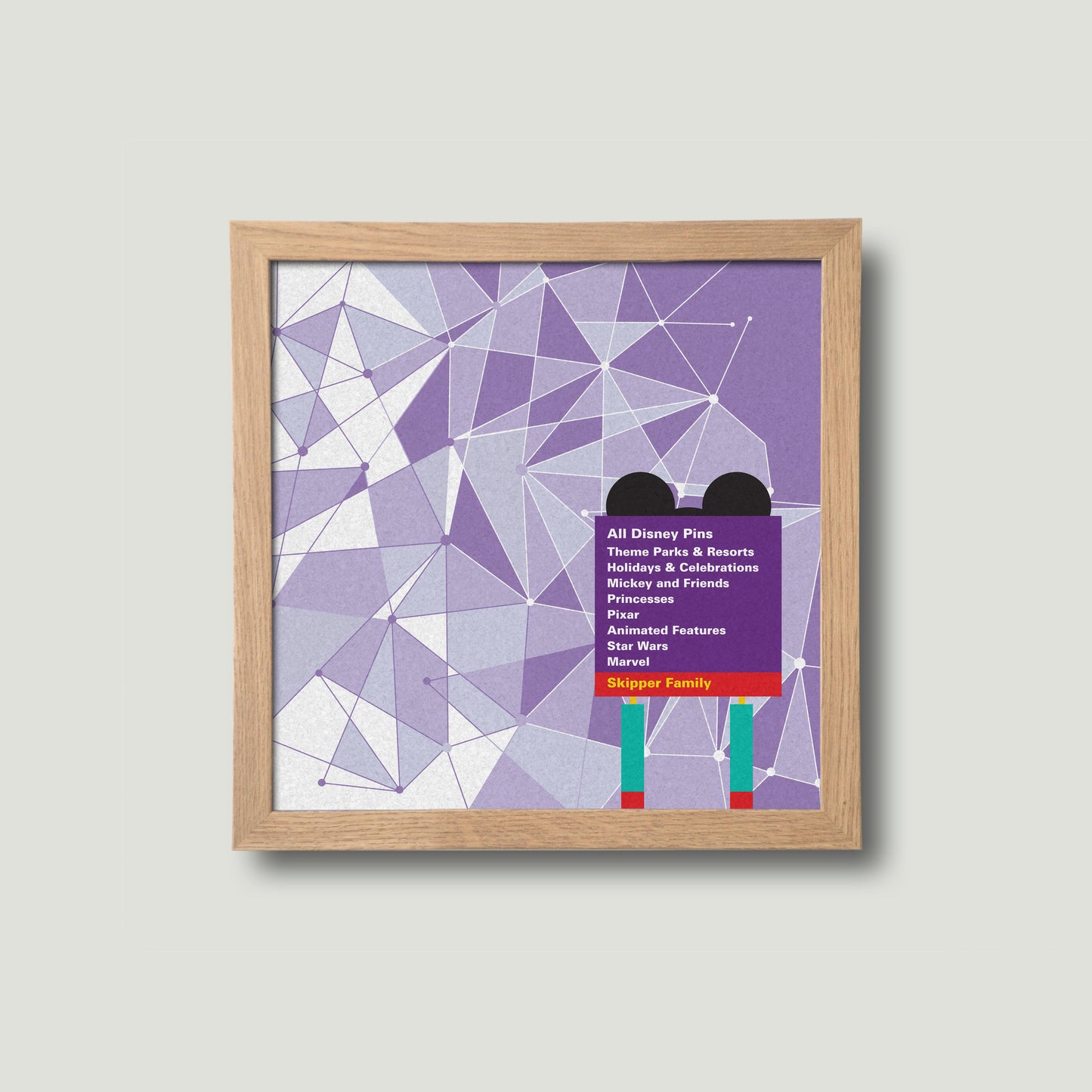 The Purple Wall - Personalised Pin Board