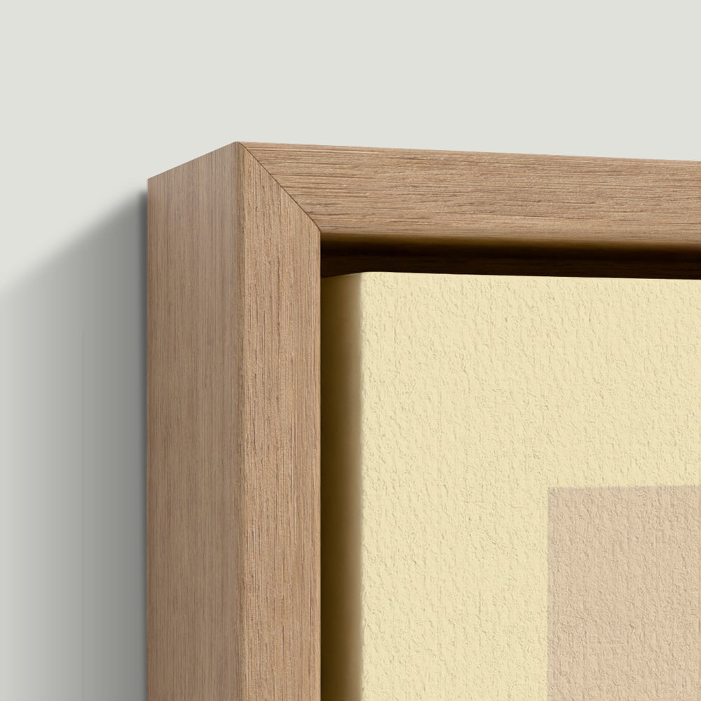 Small World Framed Canvas Print - Natural