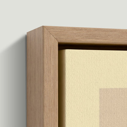 Small World Framed Canvas Print - Natural