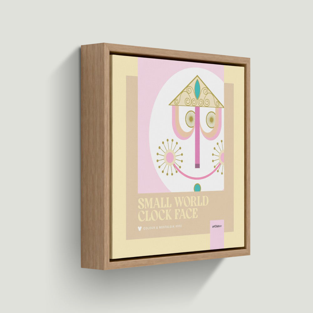 Small World Framed Canvas Print - Natural