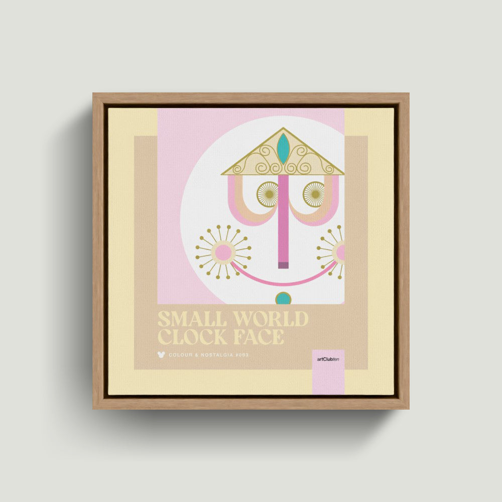 Small World Framed Canvas Print - Natural