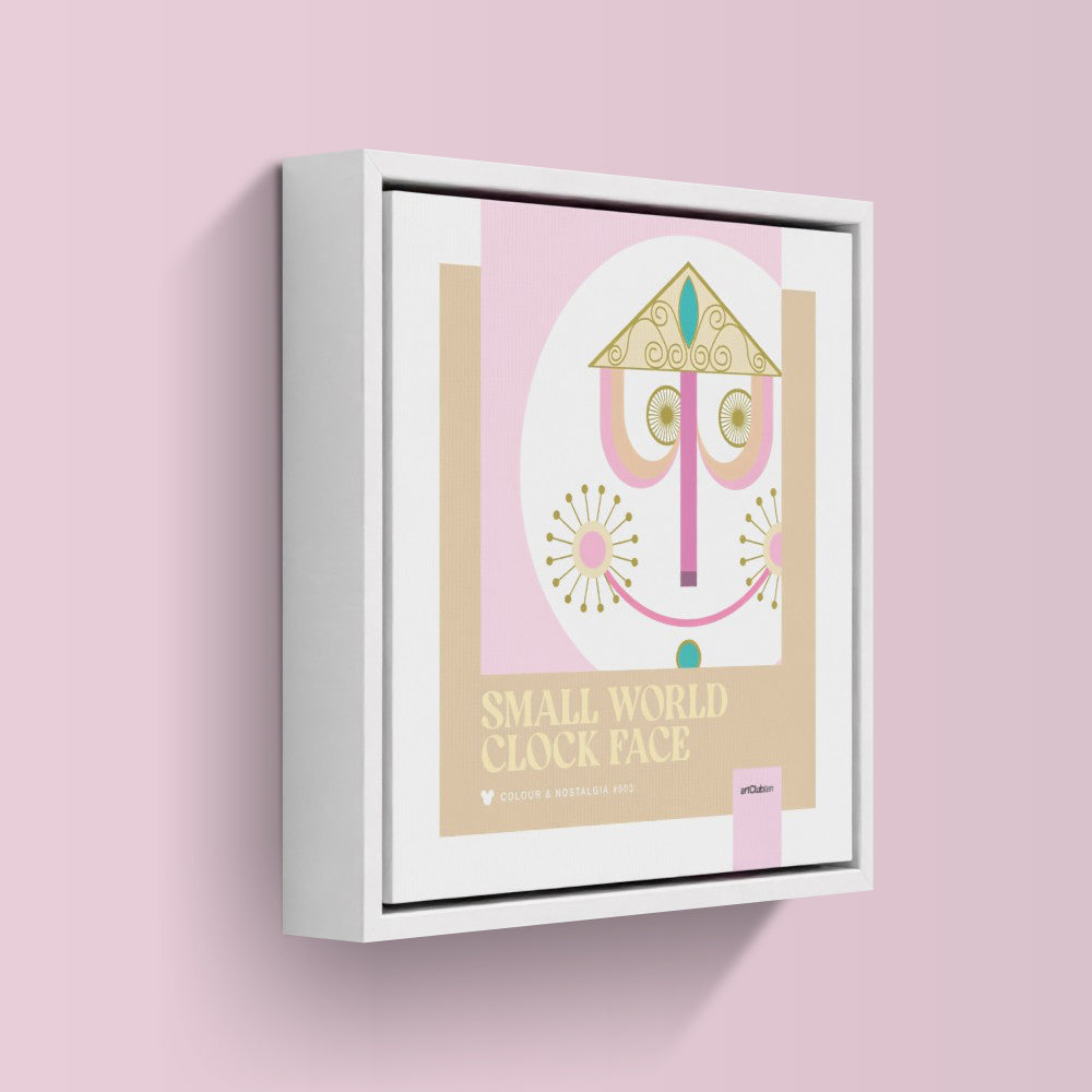Small World Framed Canvas Print - White