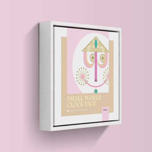 Small World Framed Canvas Print - White
