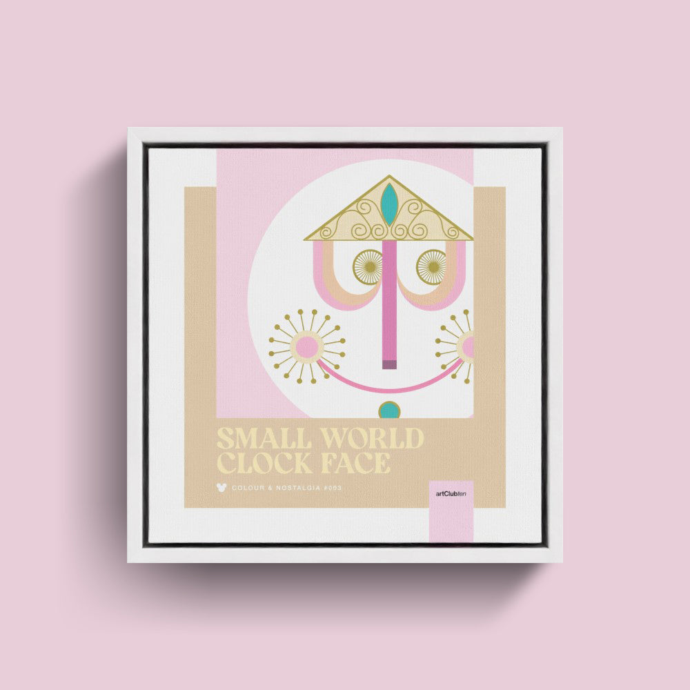 Small World Framed Canvas Print - White