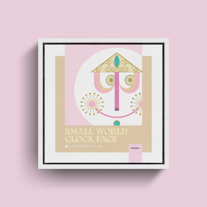 Small World Framed Canvas Print - White