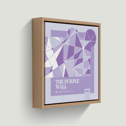 The Purple Wall Framed Canvas - Natural