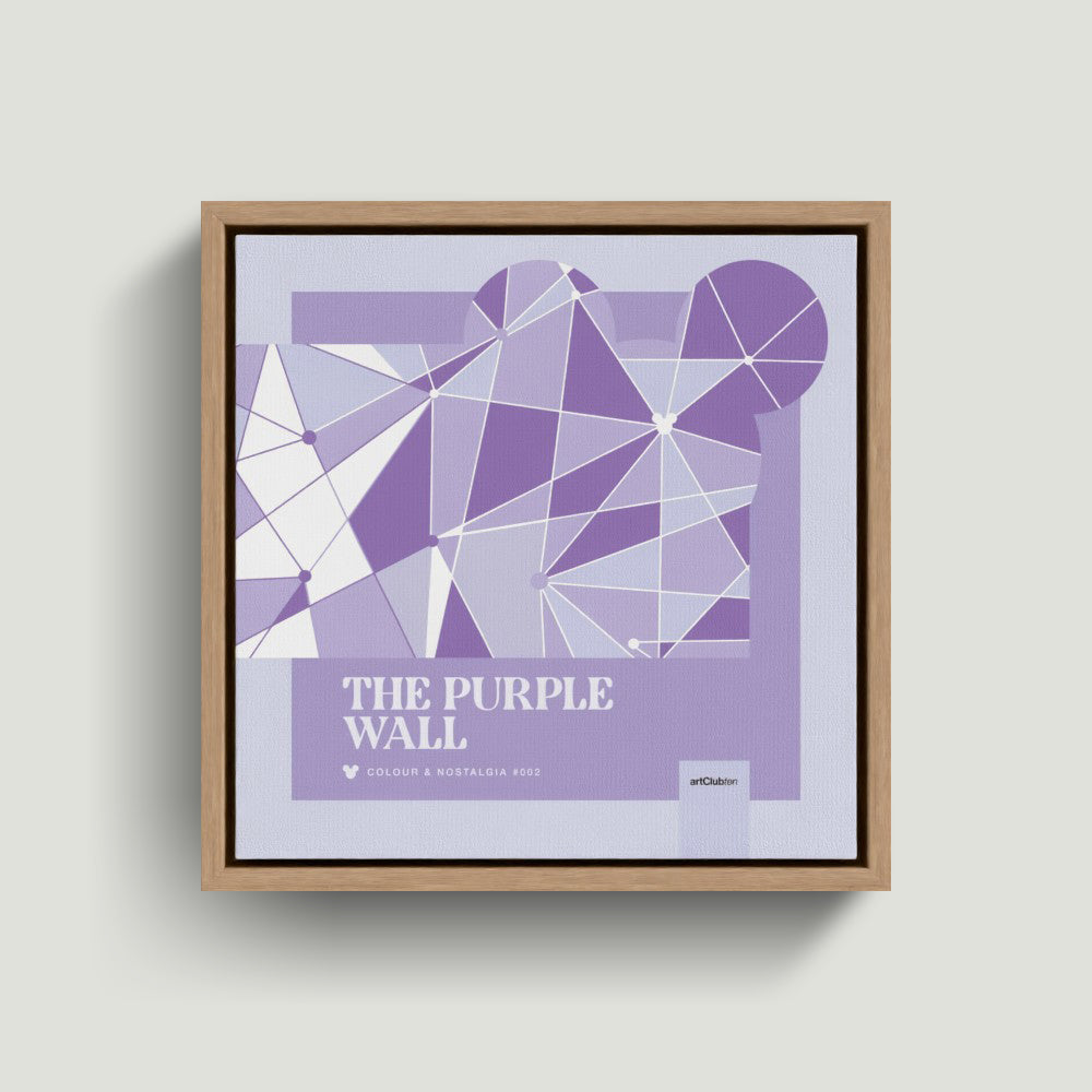 The Purple Wall Framed Canvas - Natural