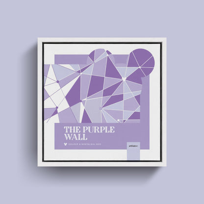 The Purple Wall Framed Canvas - White